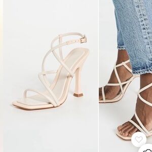 SCHUTZ White Strappy Heels